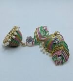 Multicolor Peacock Design Jhumka Earring For Women - Image 2