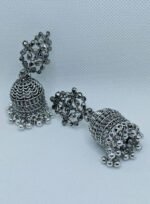 Oxidised Silver Brass Ethnic Earrings for Women and Girls - Image 2