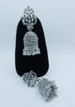 Oxidised Silver Brass Ethnic Earrings for Women and Girls