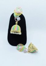 Multicolor Peacock Design Jhumka Earring For Women