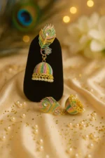 Multicolor Peacock Design Jhumka Earring For Women - Image 2