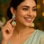 Multicolor Peacock Design Jhumka Earring For Women