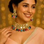 Classy Choker Necklace Earring Jewelry Set with Earrings Jewelry Set for Women.