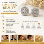 Elegant cubic zirconia stud earrings designed for timeless beauty and everyday elegance.