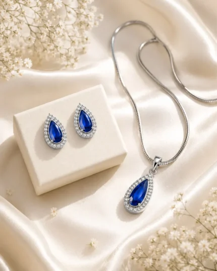 mellafex-blue-crystal-drop-pendant-necklace-earrings-set