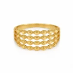 Mellafex Gold Plated Layered Ring for Women
