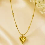 Korean Style Anti-Tarnish Sweet Heart Pendant Necklace