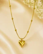 Korean Style Anti-Tarnish Sweet Heart Pendant Necklace