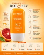 Dot & Key Vitamin C Plus E Super Bright Sunscreen SPF 50 PA++++ 50g